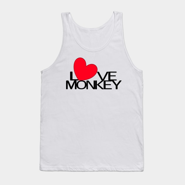 Love Monkey Heart Shape Tank Top by Nalidsa